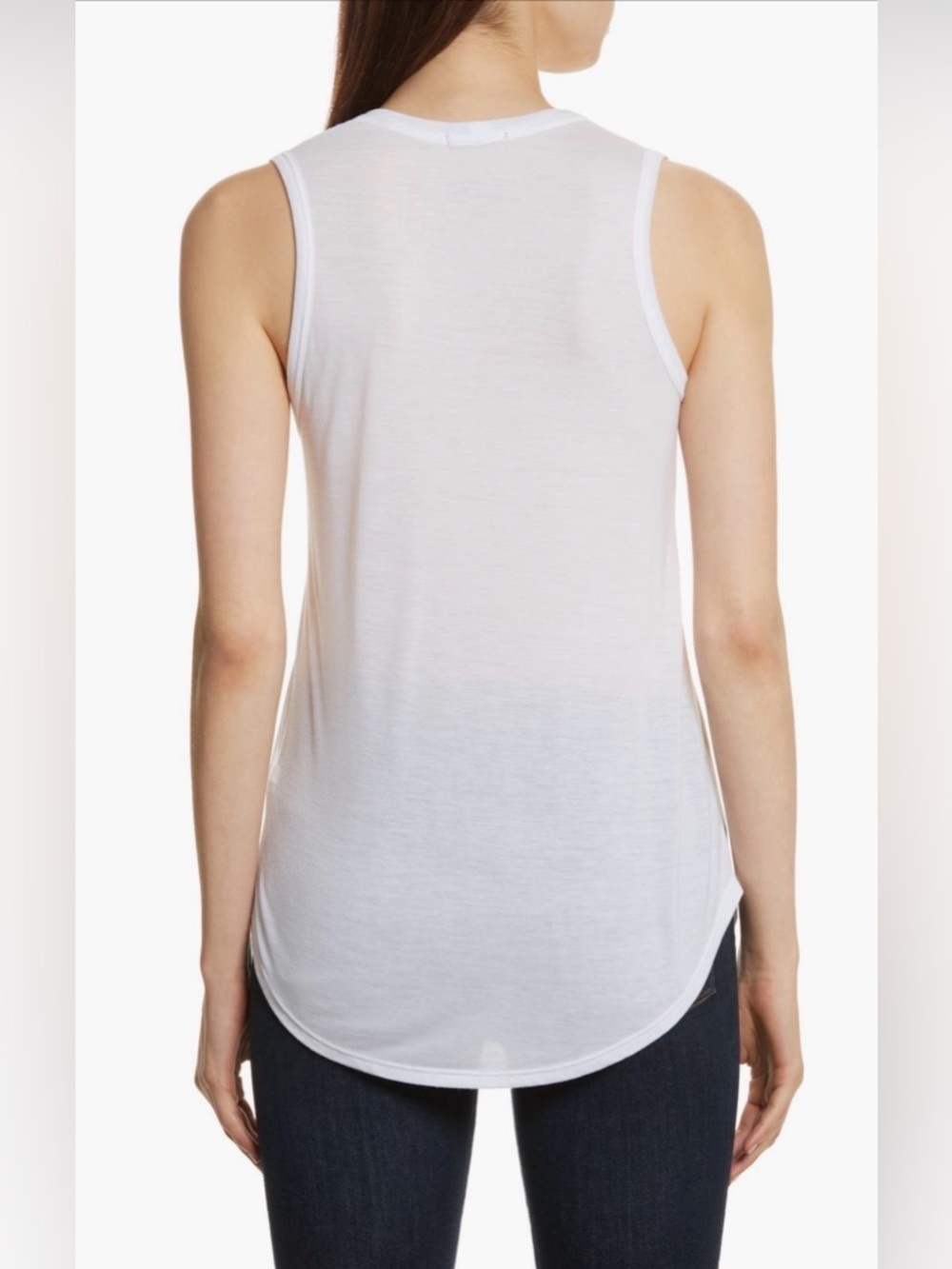ATM Anthony Thomas Melillo White Scoop Neck Tank Top - Picture 2 of 10